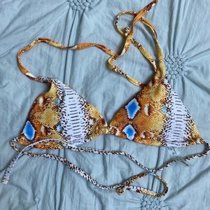 NWOT animal print bikini top